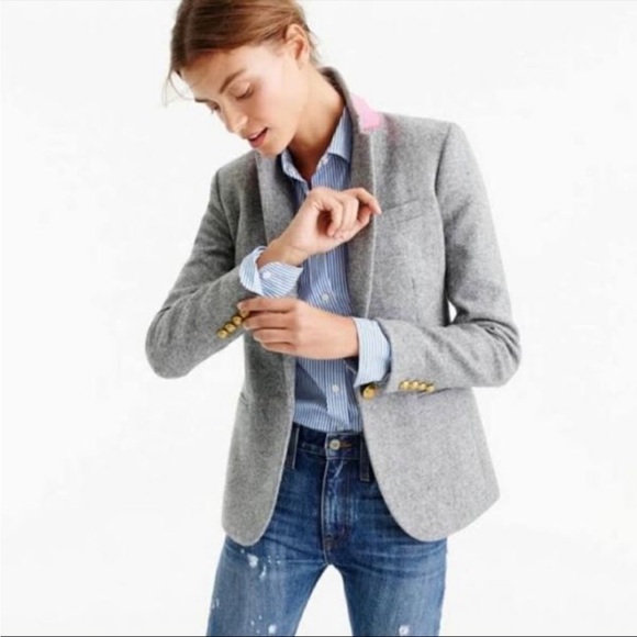 J Crew Campbell Wool Blazer in Gray - size 00 - Picture 1 of 8